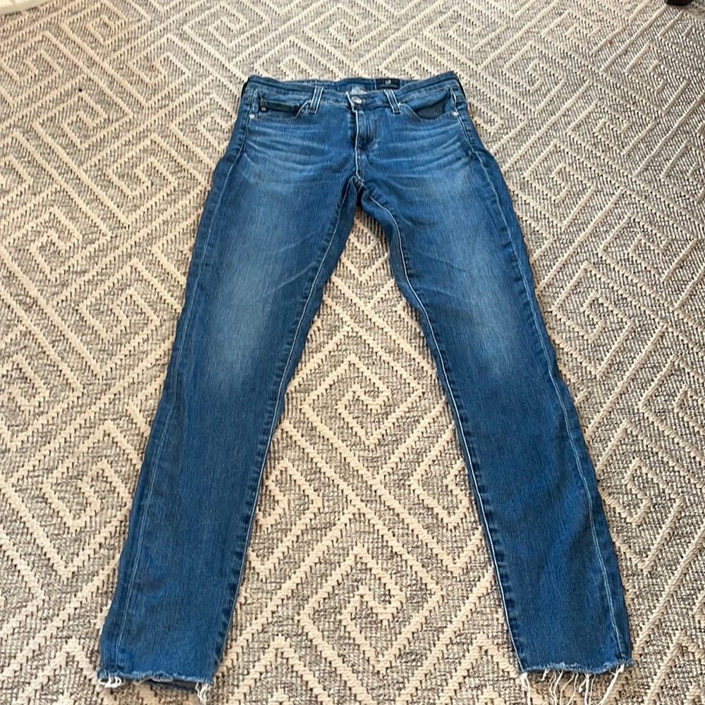 AG Skinny jeans with raw hem